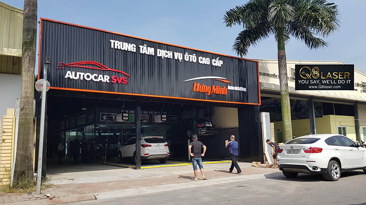 Thi công biển quảng cáo gara ô tô tại Hà Nội