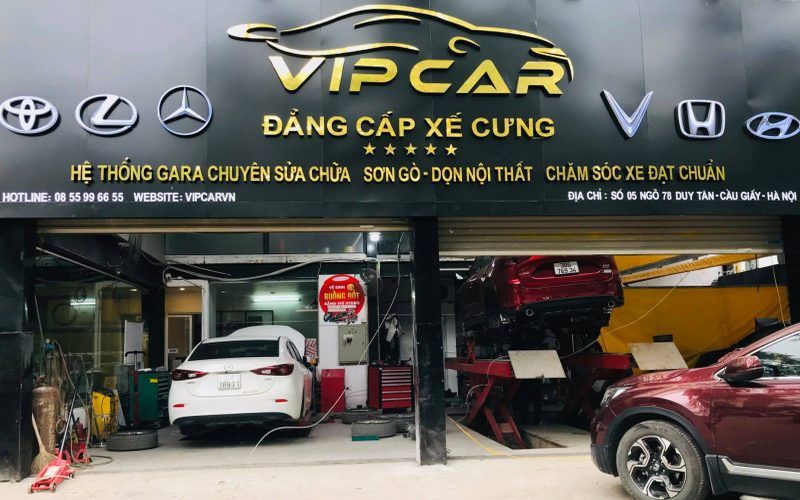 Thi công biển quảng cáo gara ô tô tại Hà Nội